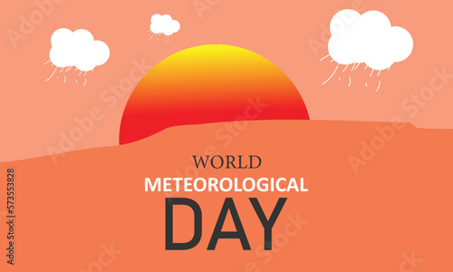 world meteorological day. for greeting card, poster, banner, template