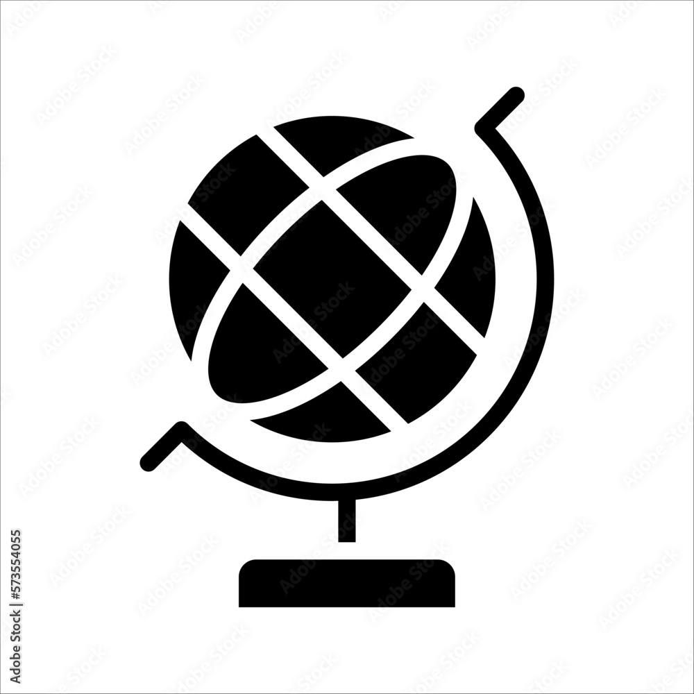 Globe icon. Go to web symbol icon. vector illustration on white background Globe icon. Go to web symbol icon. vector illustration on white background