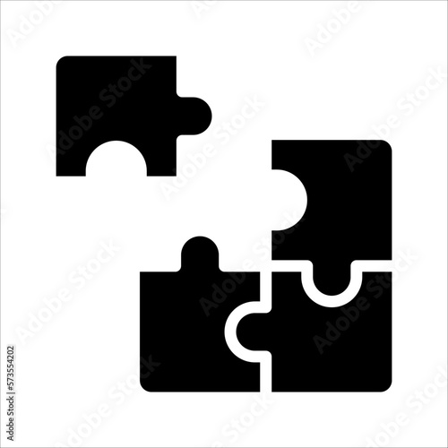 Puzzle icon in trendy style design. Simple solutions concept, compatibility line icon, vector illustration on white background