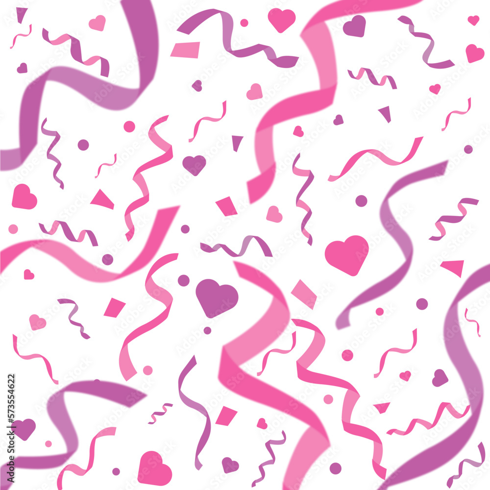 Confetti, explosion, firecracker, celebration. Cartoon style. Vector. Pink cute party papper. Party popper. Exploding festive popper with confetti. The element of celebrating a new year, birthday Confetti, explosion, firecracker, celebration. Cartoon style. Vector. Pink cute party papper. Party popper. Exploding festive popper with confetti. The element of celebrating a new year, birthday
