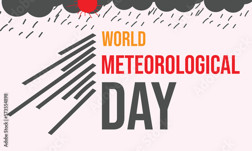 world meteorological day. for greeting card, poster, banner, template