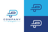 Letter P with line concept. Very suitable for symbol, logo, company name, brand name, personal name, icon and many more.