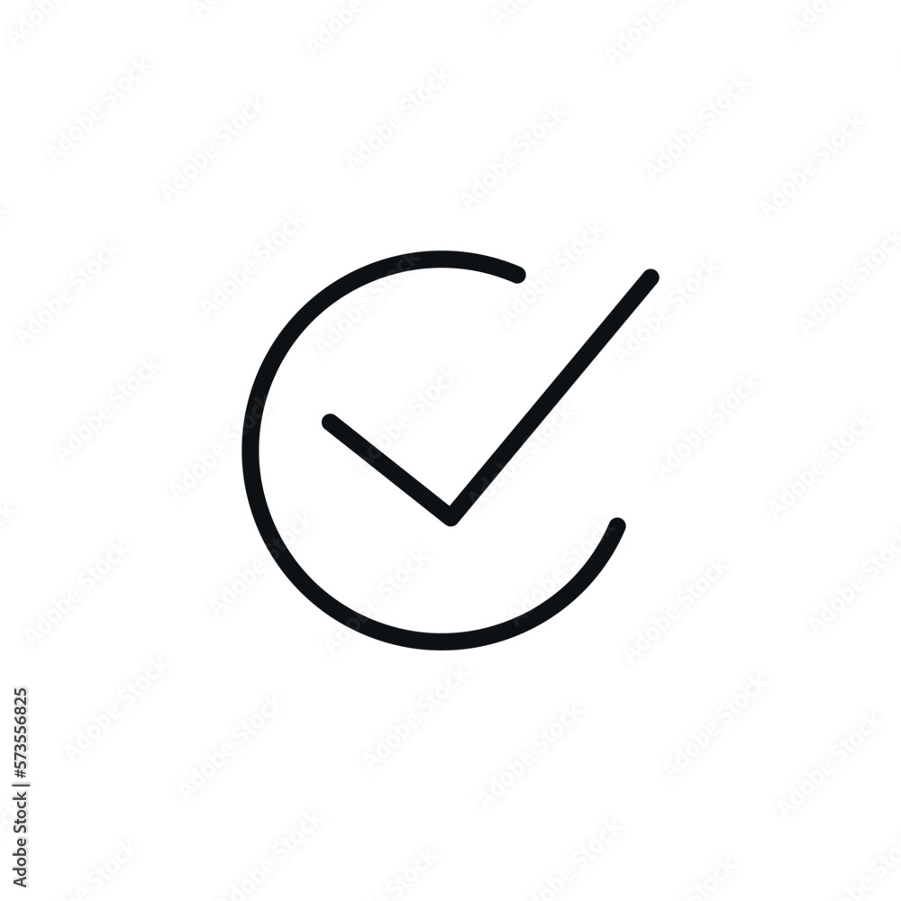 Checked sign vector flat icon. Checked sign vector flat icon.