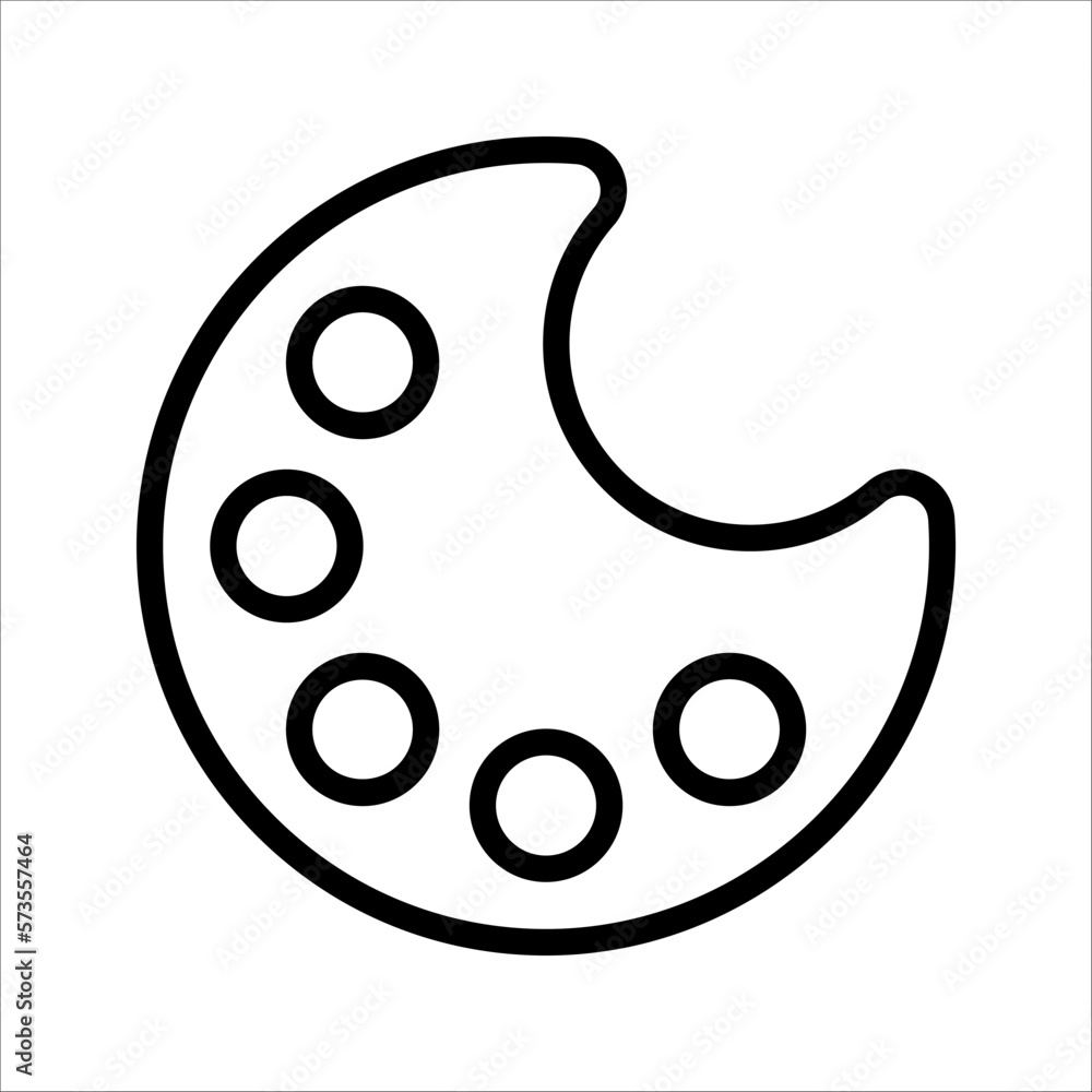 Paint palette icon. For your design, logo. Vector illustration on white background. Paint palette icon. For your design, logo. Vector illustration on white background.