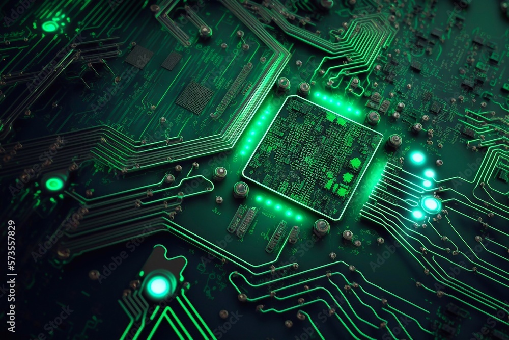 Fototapeta premium Electric circuit. Generative AI