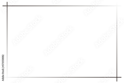 黒線のフレーム素材
