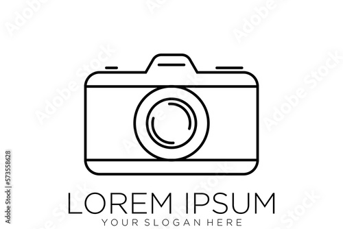 camera photography logo icon vector template