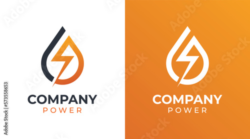 drop power logo design, energy related business
