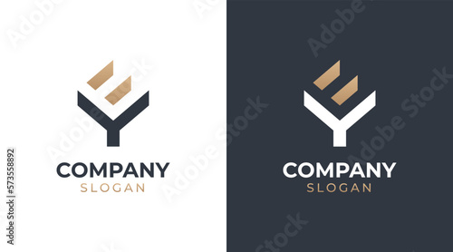Letter EY monogram logo