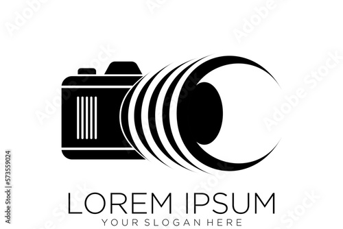camera photography logo icon vector template