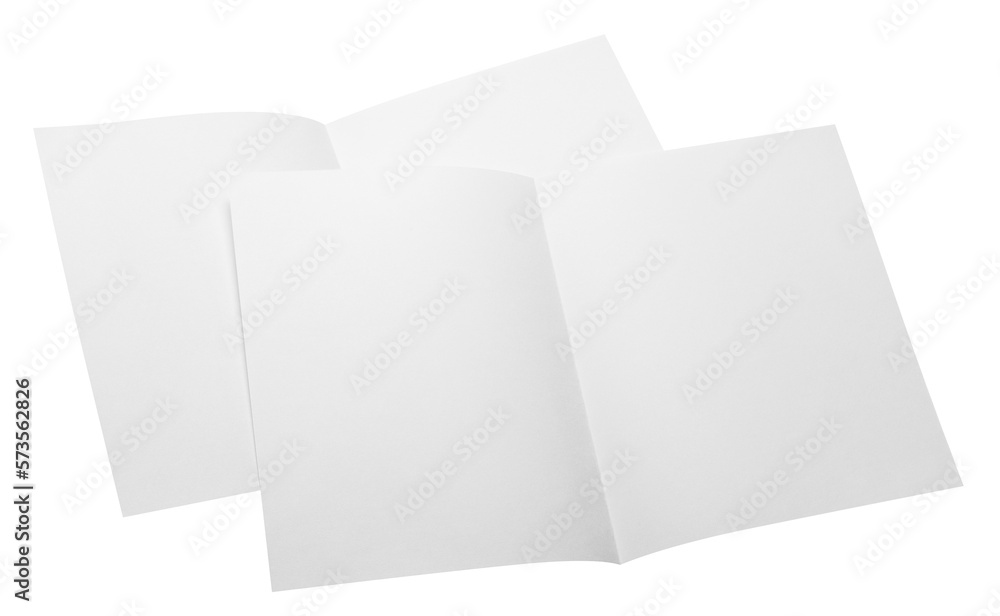 Folded sheets of white paper cut out Folded sheets of white paper cut out