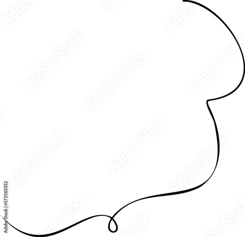 A rough line drawing speech bubble that looks like it was written with a pen