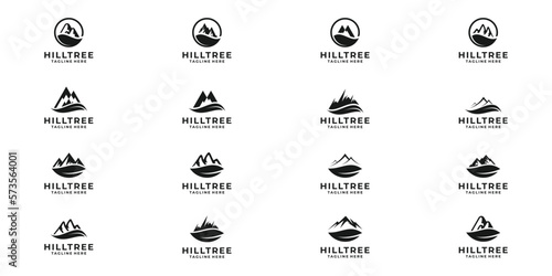 logo design set summit icon vector inspiration
