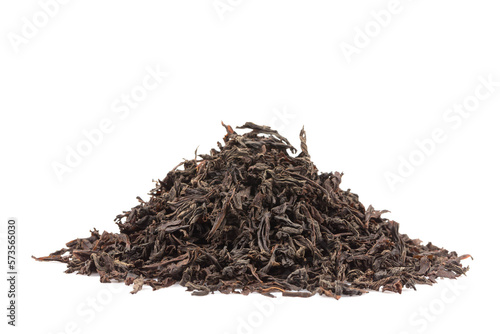 Black tea isolated on white