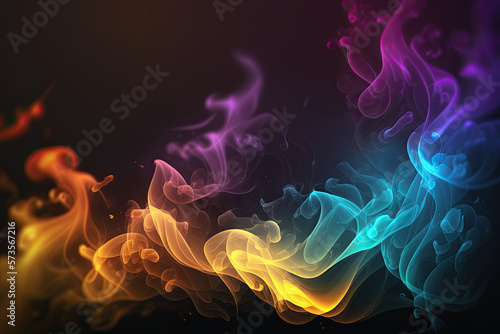 Smoky background with gradient colors  generative AI