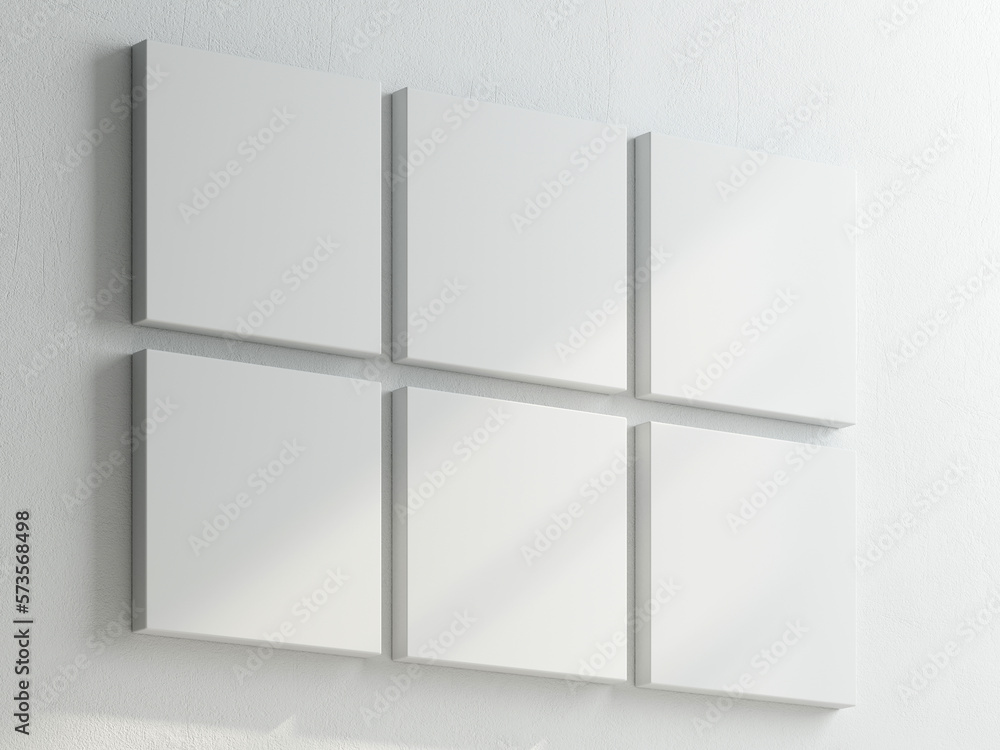 white canvas mockup, 3d render white canvas mockup, 3d render