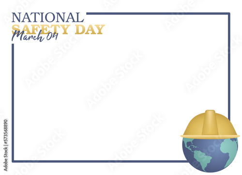 vector graphic of national safety day good for national safety day celebration. flat design. flyer design.flat illustration.