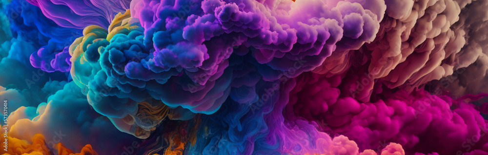 Colored powder explosion. Abstract closeup dust on backdrop. Colorful wallpaper Colored powder explosion. Abstract closeup dust on backdrop. Colorful wallpaper