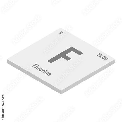 Fermium, Fm, gray 3D isometric illustration of periodic table element with name, symbol, atomic number and weight. Synthetic radioactive element with potential uses in scientific research and nuclear