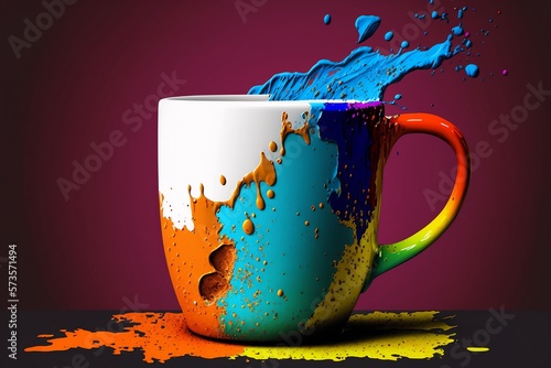 Unique Mug Designs. Generative AI. photo