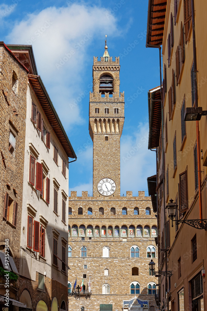 Florence - view of Palazzo Vecchio, Tuscany, Italy