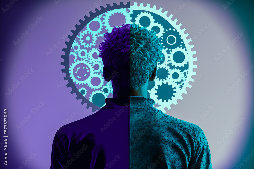 Person standing in front of a mirror, whose reflection shows an