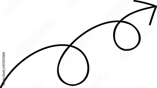 Roughly drawn hand drawn arrow / up / up