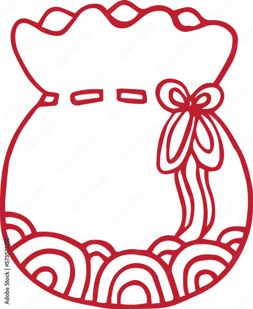 money bag red envelope line art money bag red envelope line art