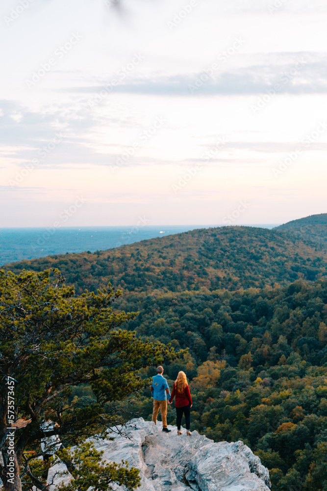 Naklejka premium Pilot Mountain in North Carolina