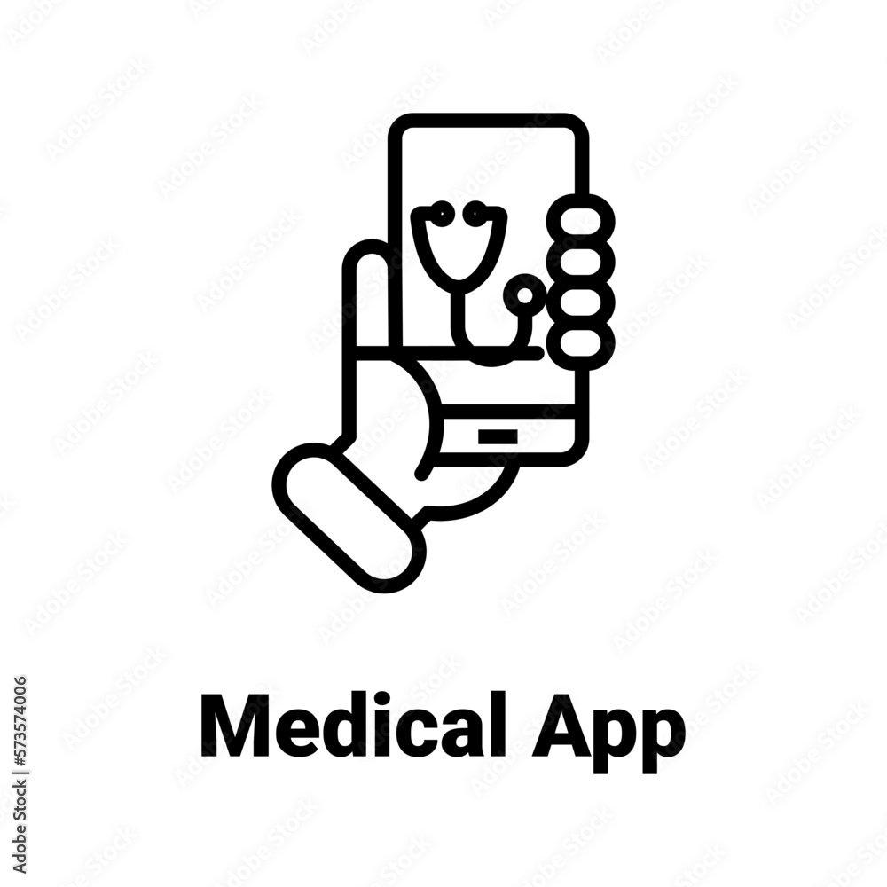 Healthcare application Vector Icon

