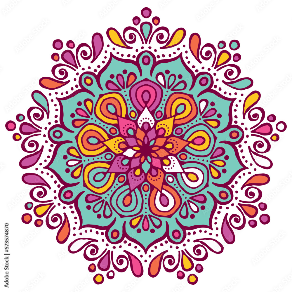 Luxury ornamental colorful mandala design background pattern