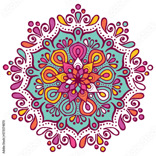 Luxury ornamental colorful mandala design background pattern