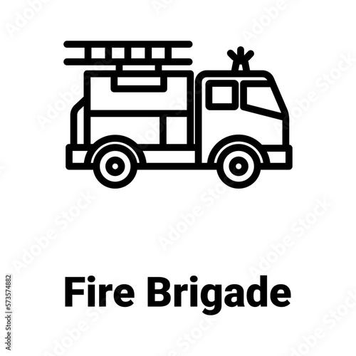 Fire brigade Vector Icon

