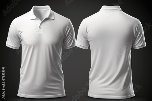 Blank white polo Tshirt for men template photo