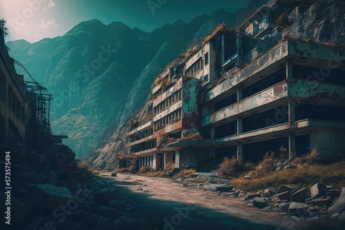 Illustration of an abandoned city - Created with generative ai © Rieth