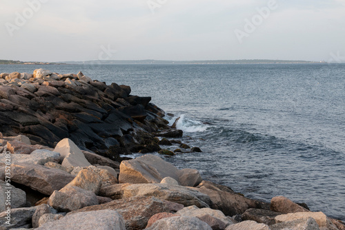 Narragansett Rhode Island rocky shoreline