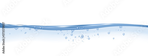 Smooth blue water surface template realistic vector illustration isolated.