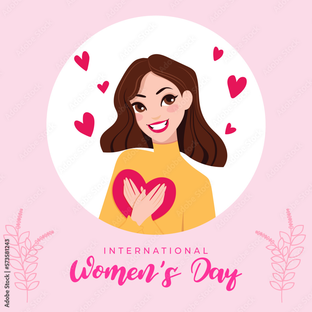 Happy International women's day creative banner design