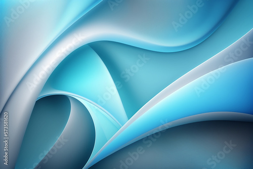 abstract blue background with waves. Generative AI