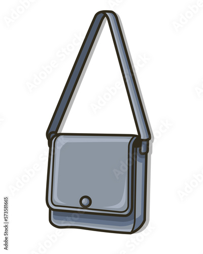 Blue sling bag vector design. Can be edited again as needed. This design can be used for mock ups, product templates, and others.