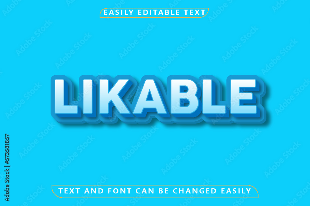 3d Text Vector Text Effect template Suitable for typeface needs.
