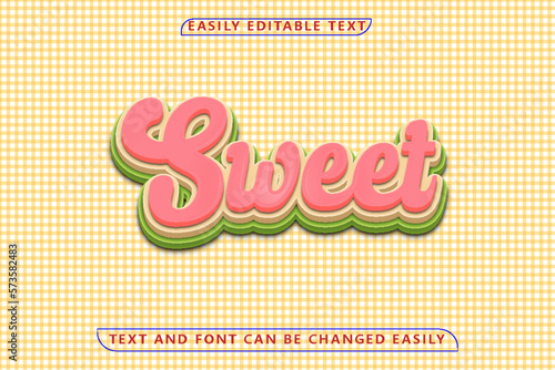 3d Text Vector Text Effect template Suitable for typeface needs.
