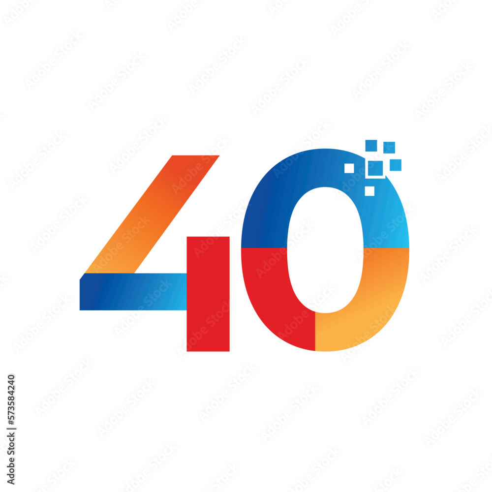 40th year anniversary celebration logo design 40th year anniversary celebration logo design