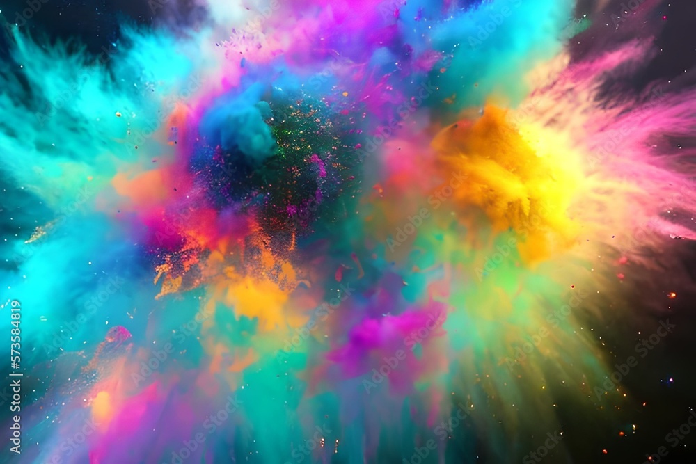 Colourfull powder explosion Colourfull powder explosion