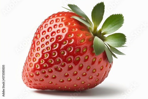 Strawberry Isolated on White  Generative AI