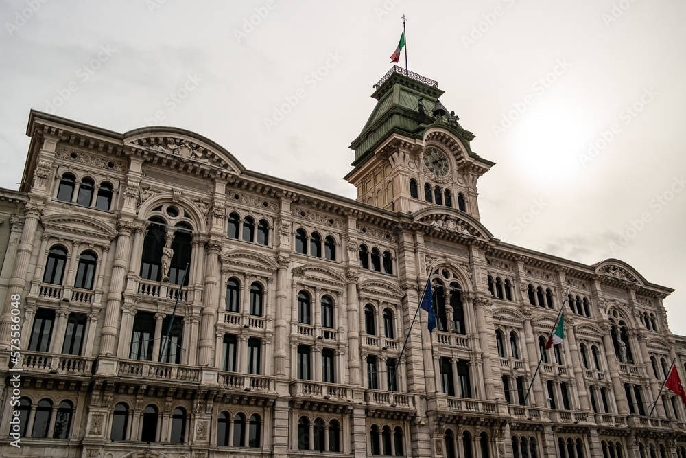 View of the Town Hall of Trieste, Friuli Venezia Giulia - Italy