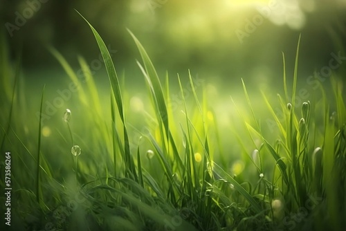 Green Grass Background, Generative AI