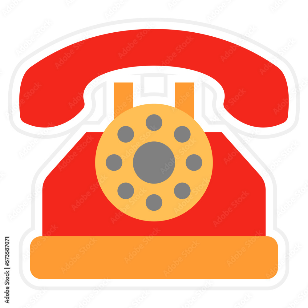 Telephone Sticker Icon Telephone Sticker Icon