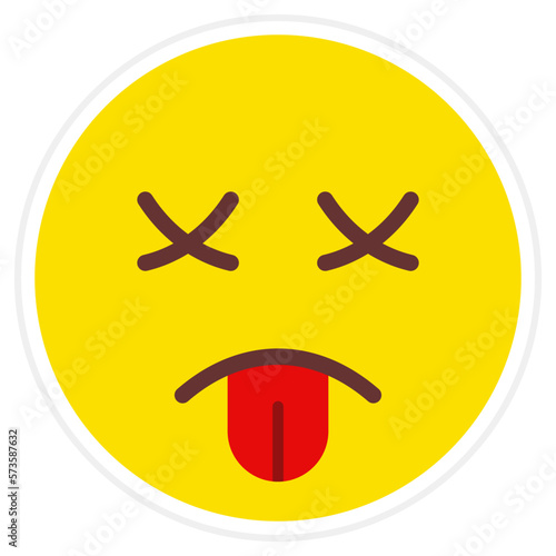 Knocked Out Sticker Icon