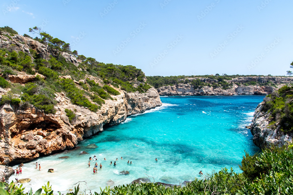Strand, Bucht Cala des Moro in Mallorca, Spanien